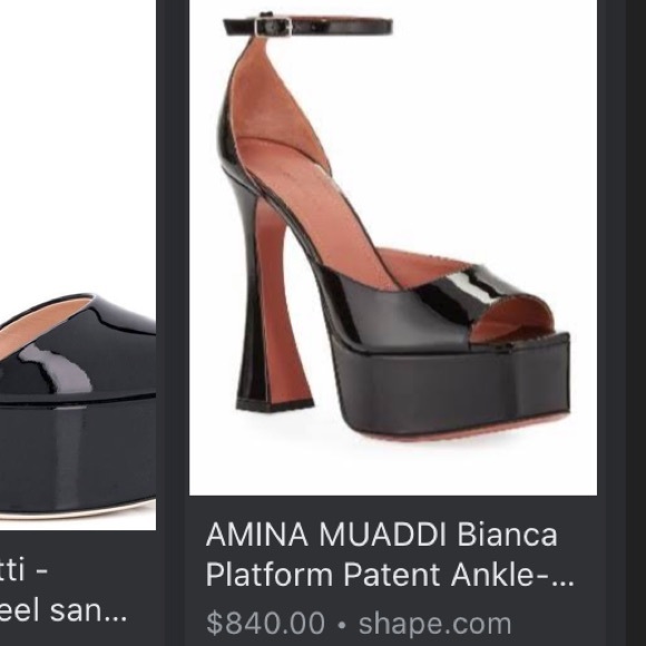 Amina Muaddi Bianca Platform 